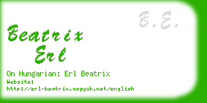 beatrix erl business card